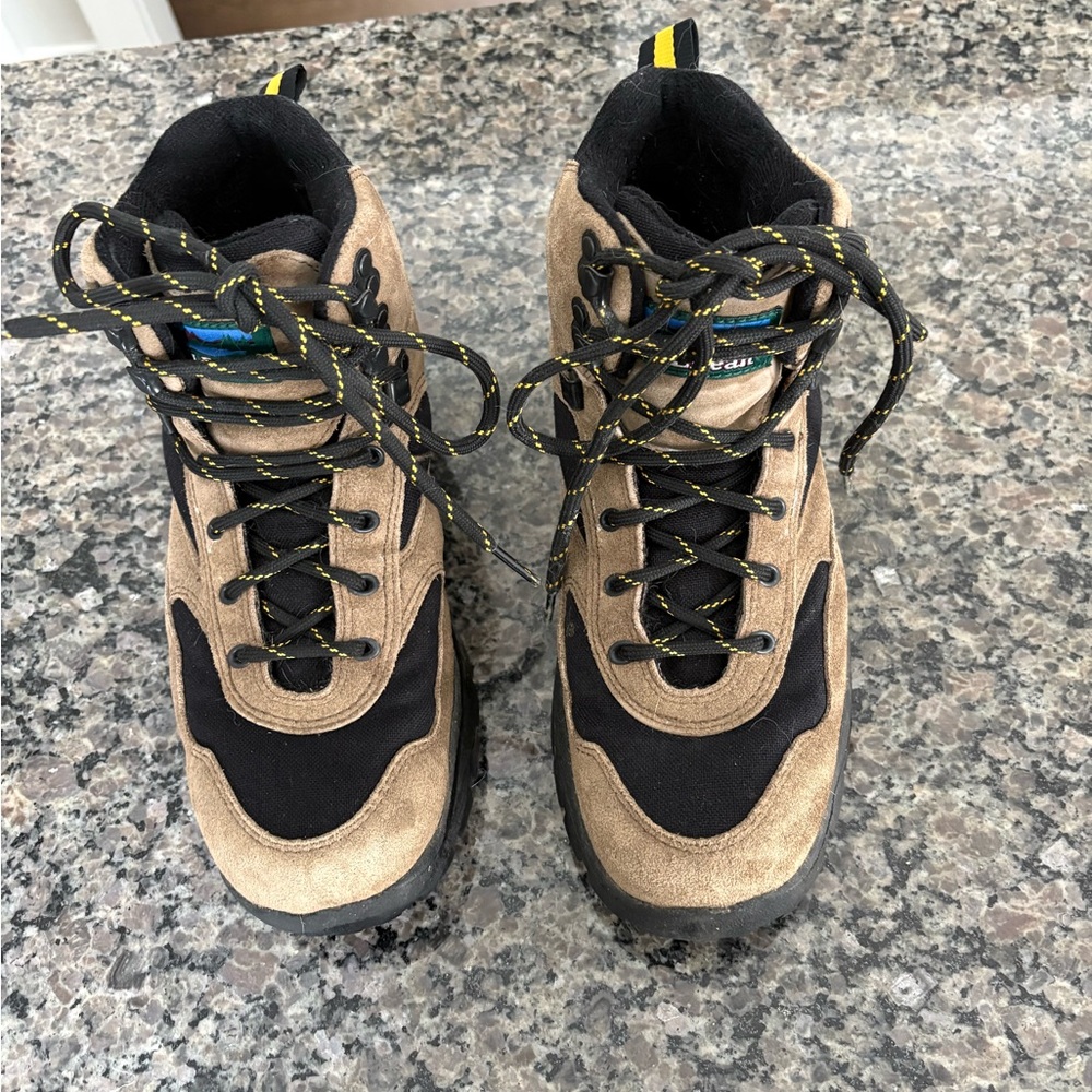 Tan and Black LL Bean Hiking Boots